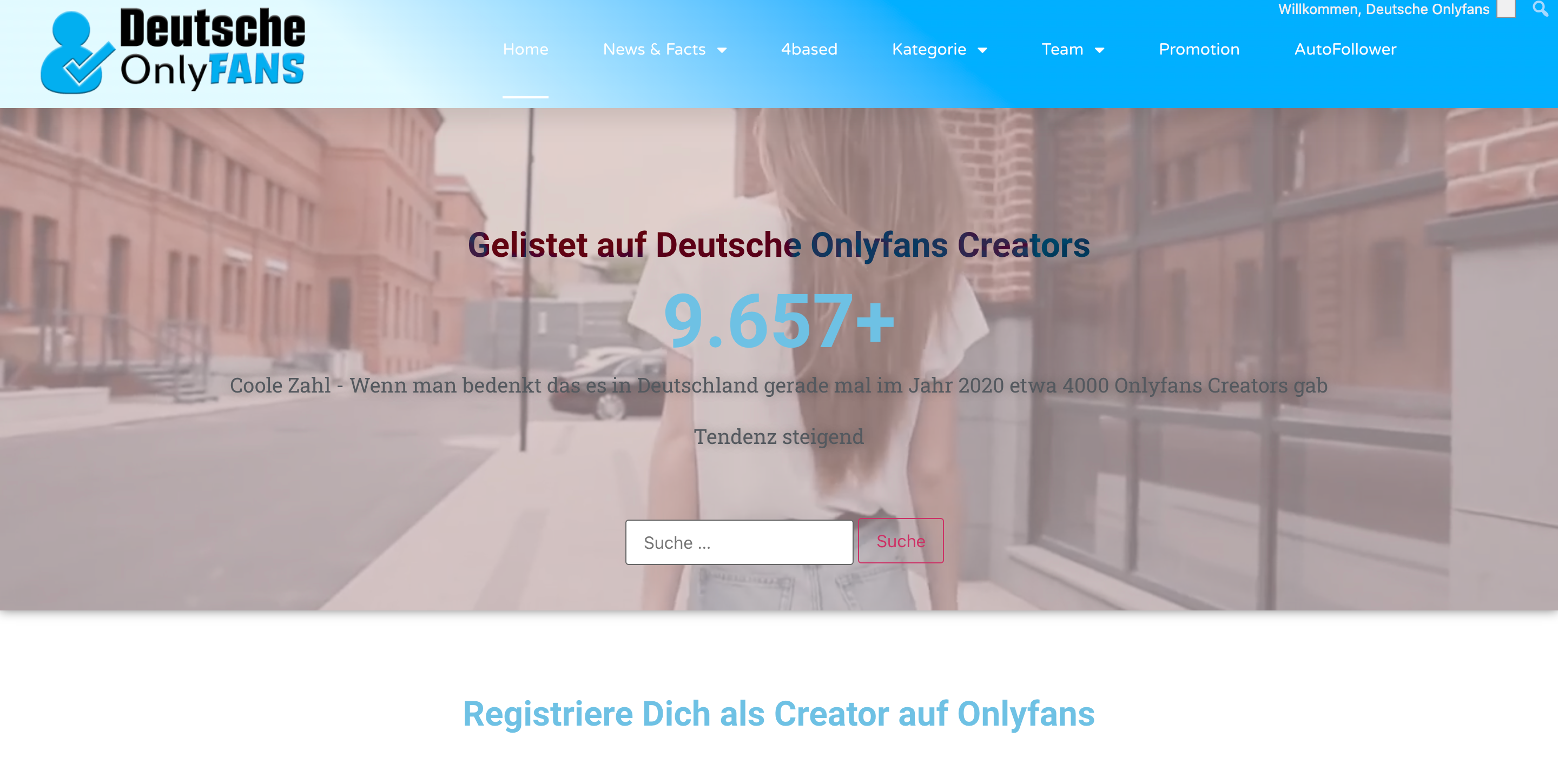 Deutsche Onlyfans bietet kostenlose Einträge an
