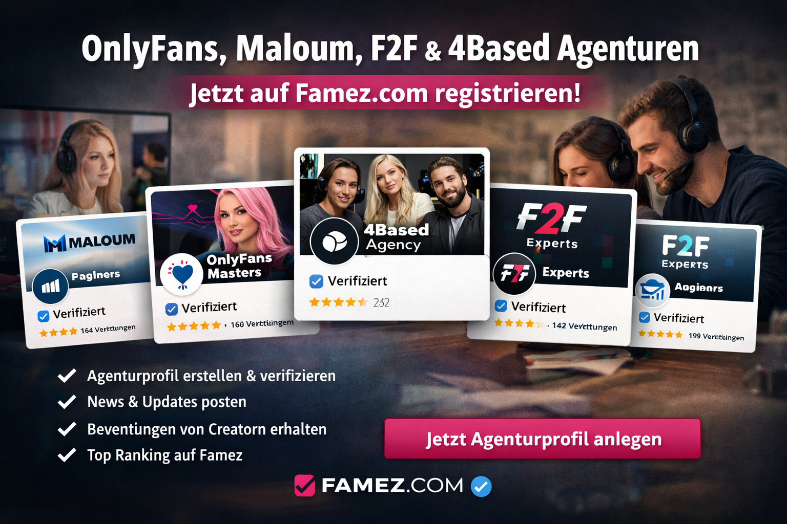 Creator-Agentur sichtbar machen: Agenturprofil, CRM & Wachstum mit Famez